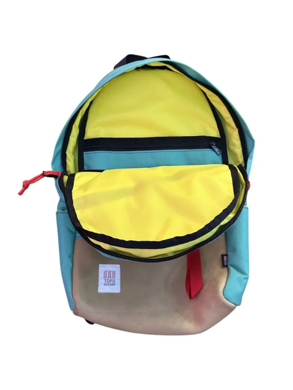 Topo Designs x Madewell Daypack Backpack Turquoise Leather Limited Edition L1089